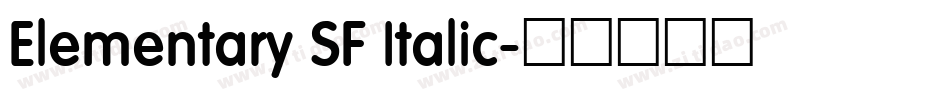 Elementary SF Italic字体转换